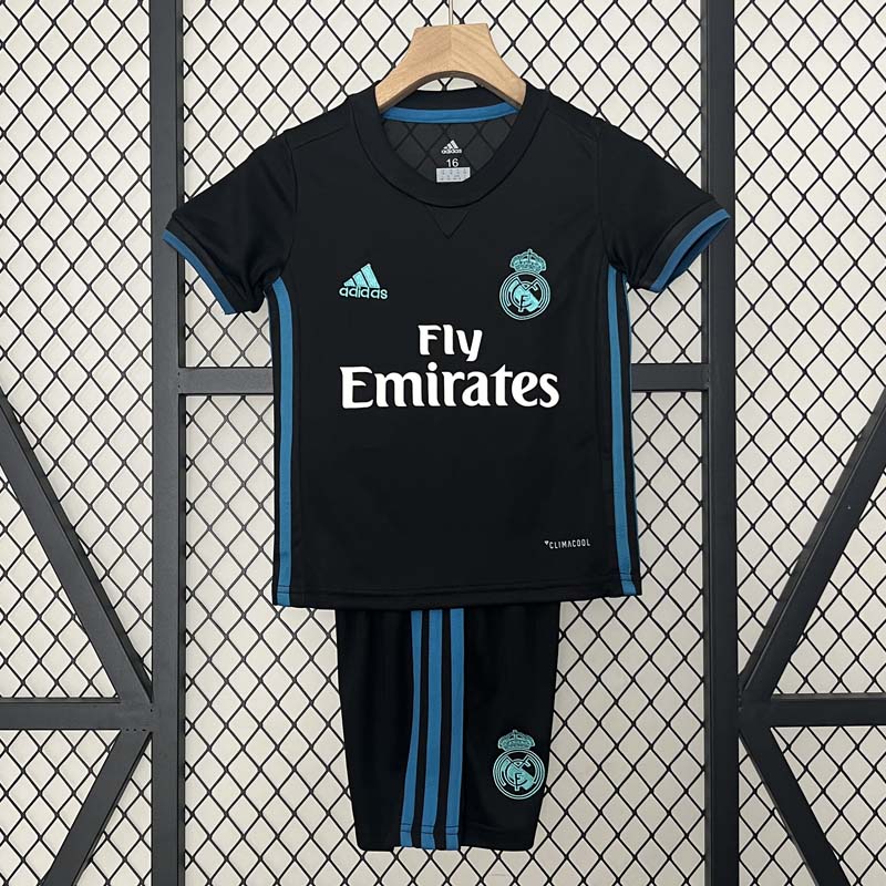 Retro Dětský dres Real Madrid 17 18 Čierna Hosťujúci