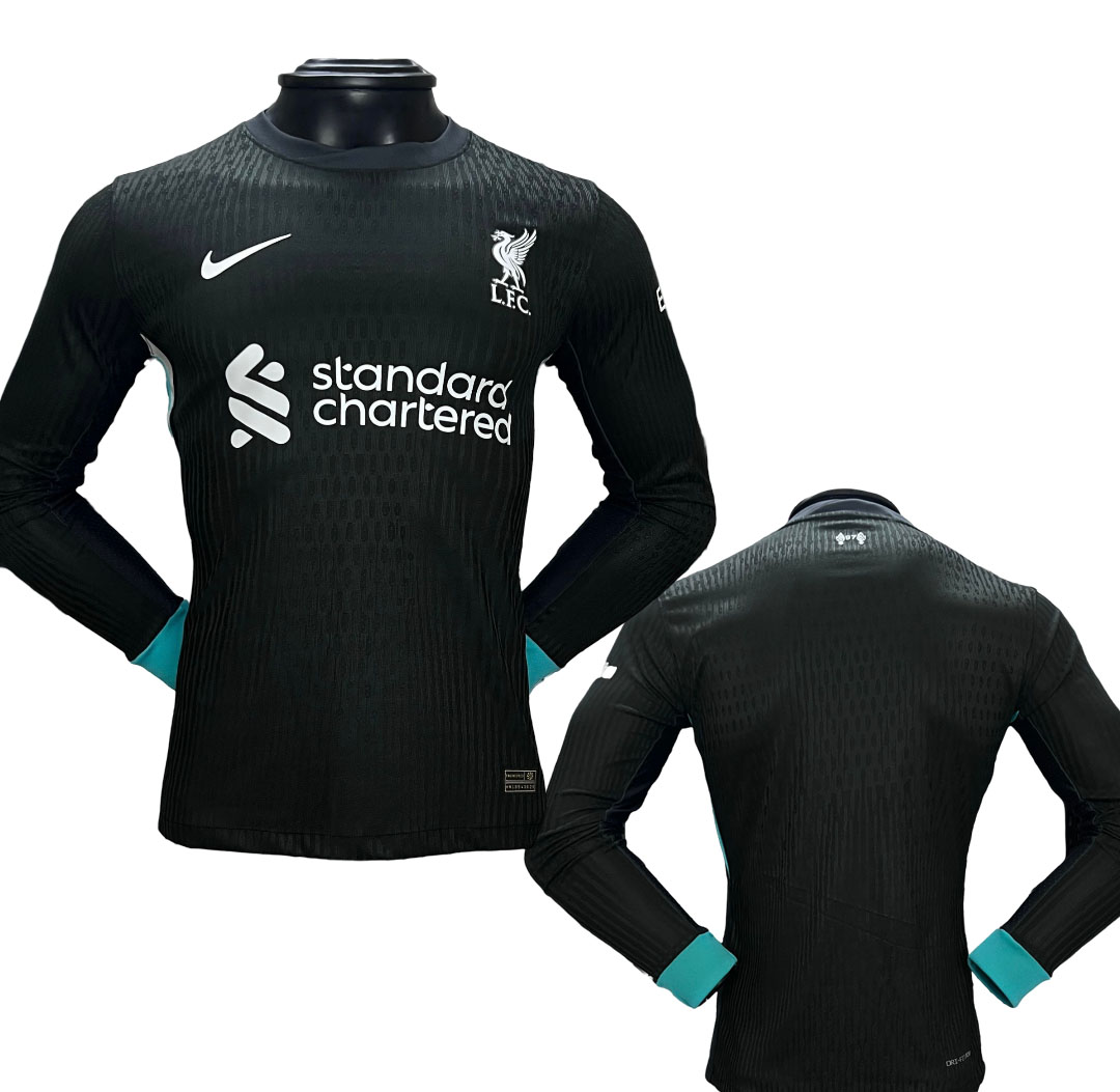 Liverpool FC 2024 25 Čierna Hosťujúci dres Dlhý Rukáv