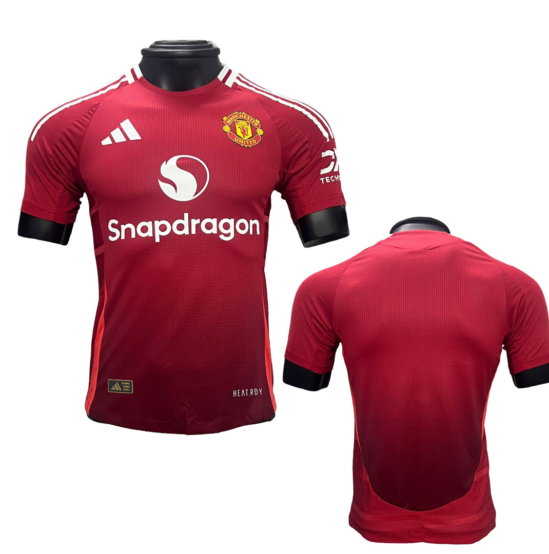 Manchester United Červená Domáci dres 24 25 Krátky Rukáv