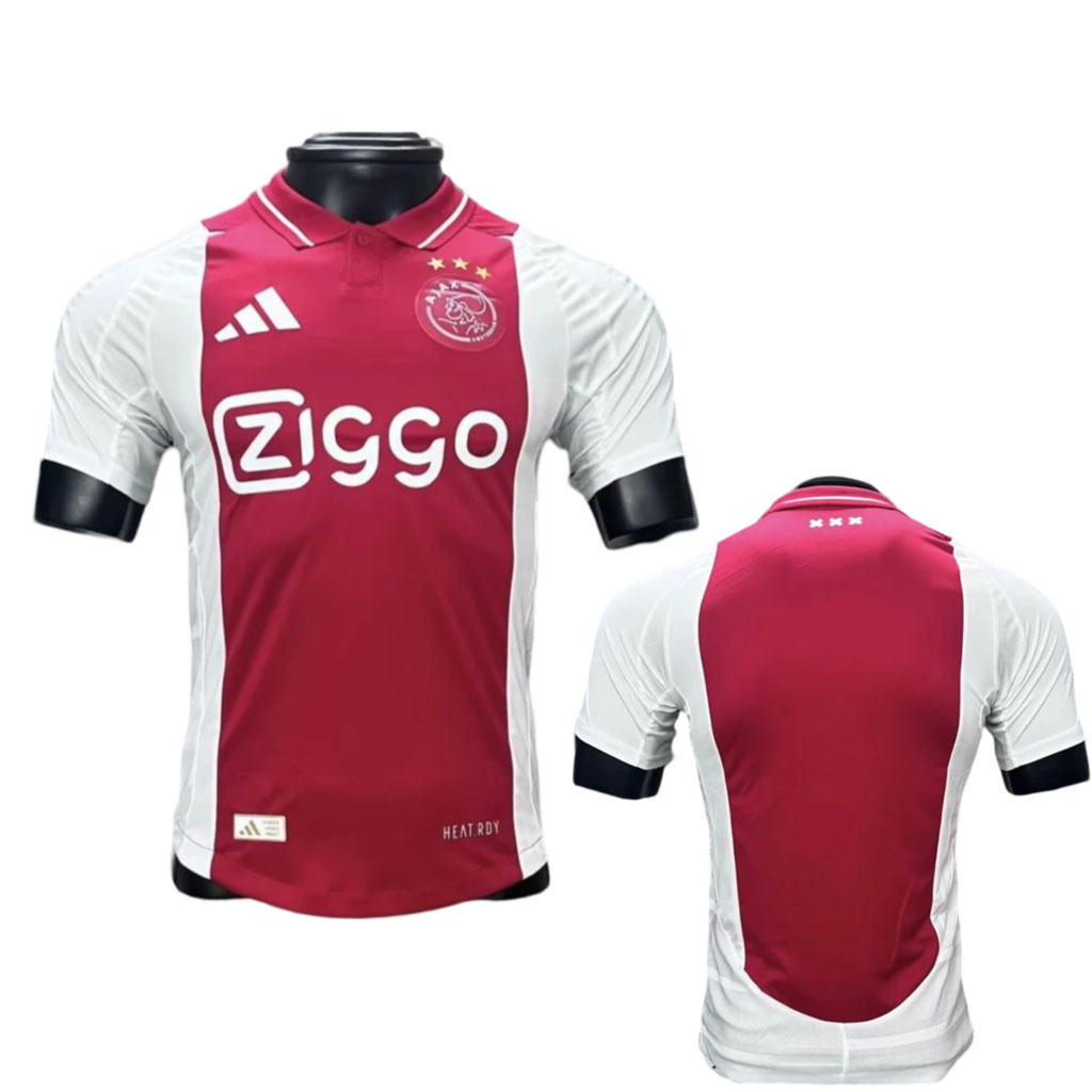 AFC Ajax 202425 Domáci dres Červená Biela s vlastnym menom