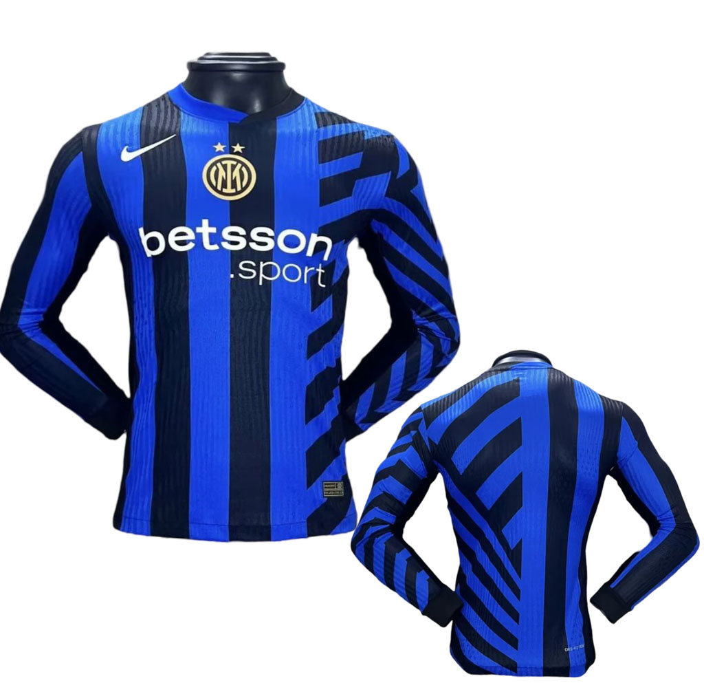 Inter Milan CF 2425 Domáci dres Dlhé Rukávy Modrá