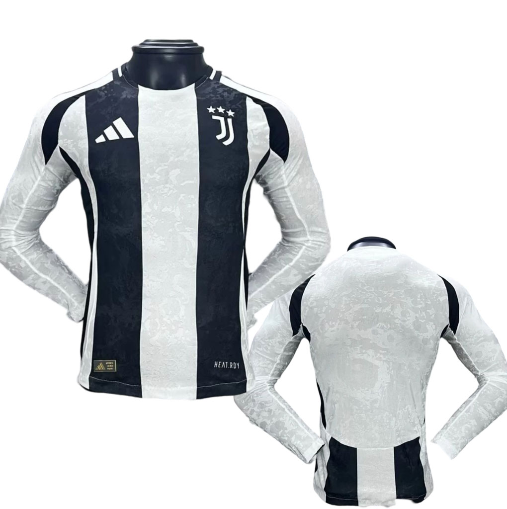 Juventus 202425 Domáci dres Dlhé Rukávy Biela Čierna