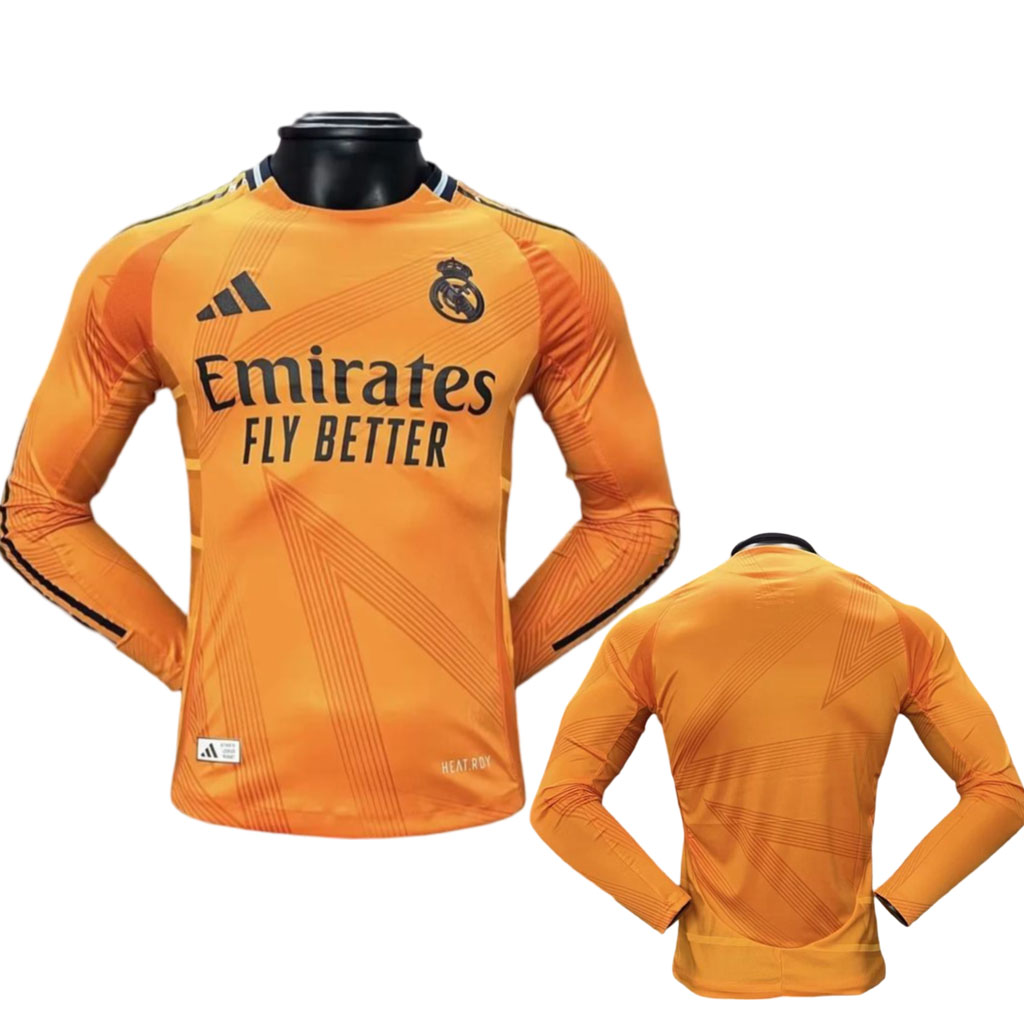 Real Madrid 202425 Hosťujúci dres Oranžovým Dlhé Rukávy