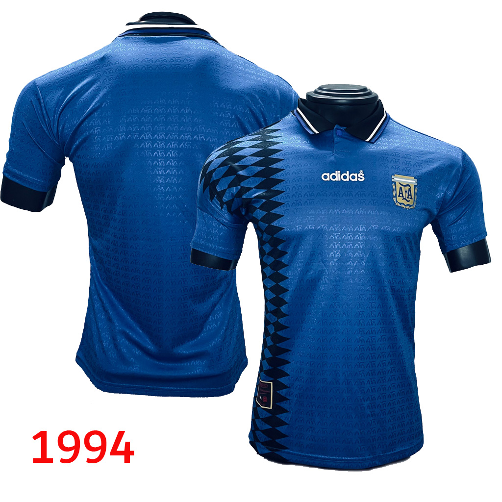 Retro Argentína 1994 Hosťovský Dres Modrá